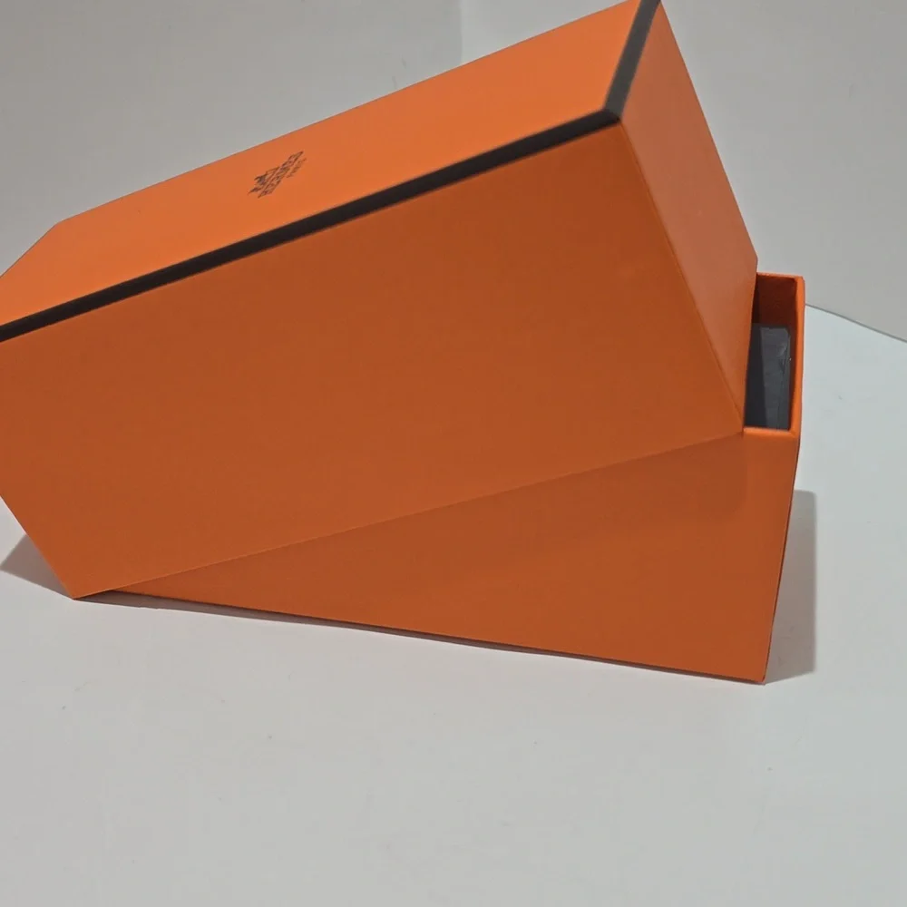 Hermès Orange Gift Paper Bag and 2 Piece Box Small